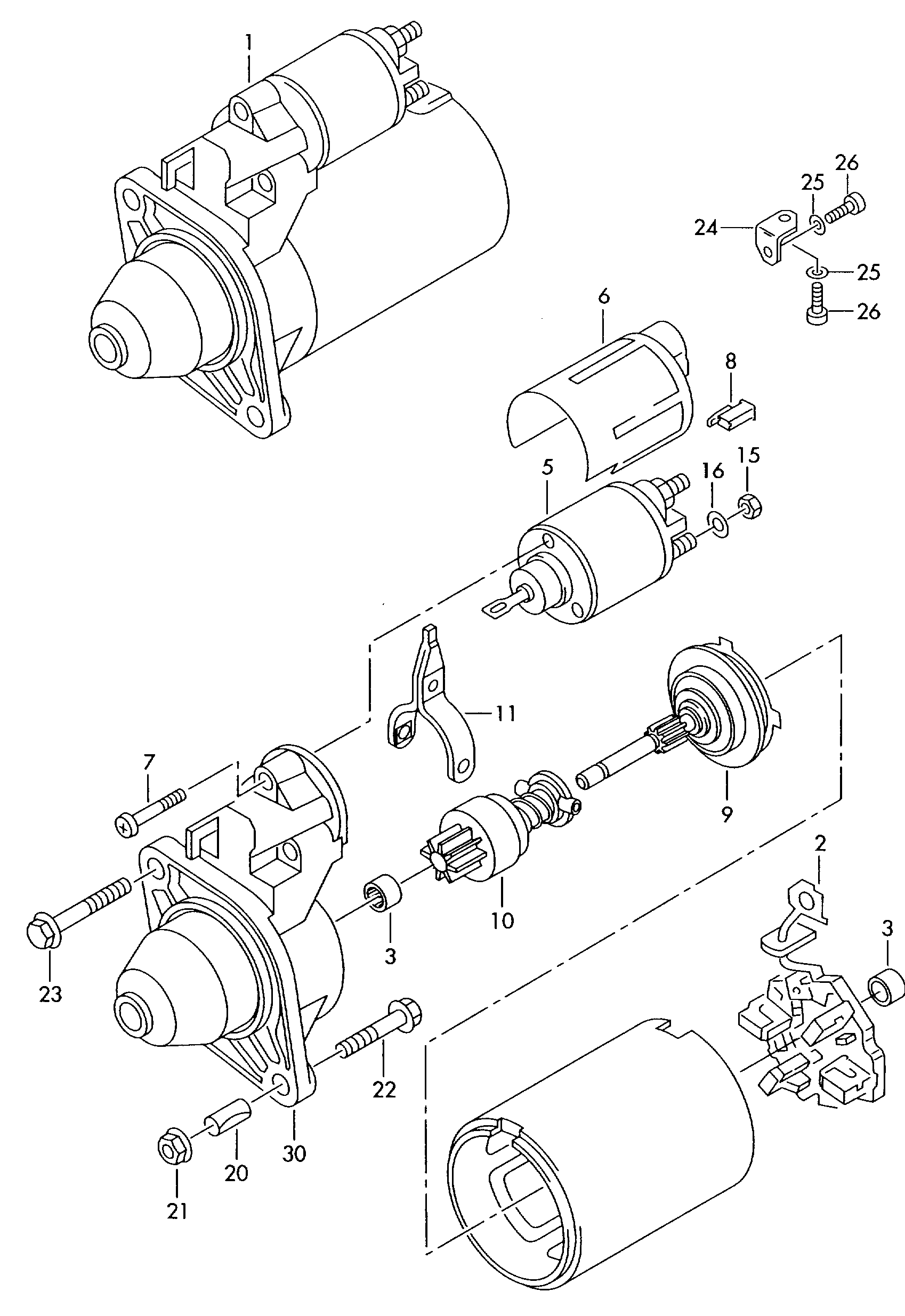 VAG 012911023F - Стартер autozip.com.ua