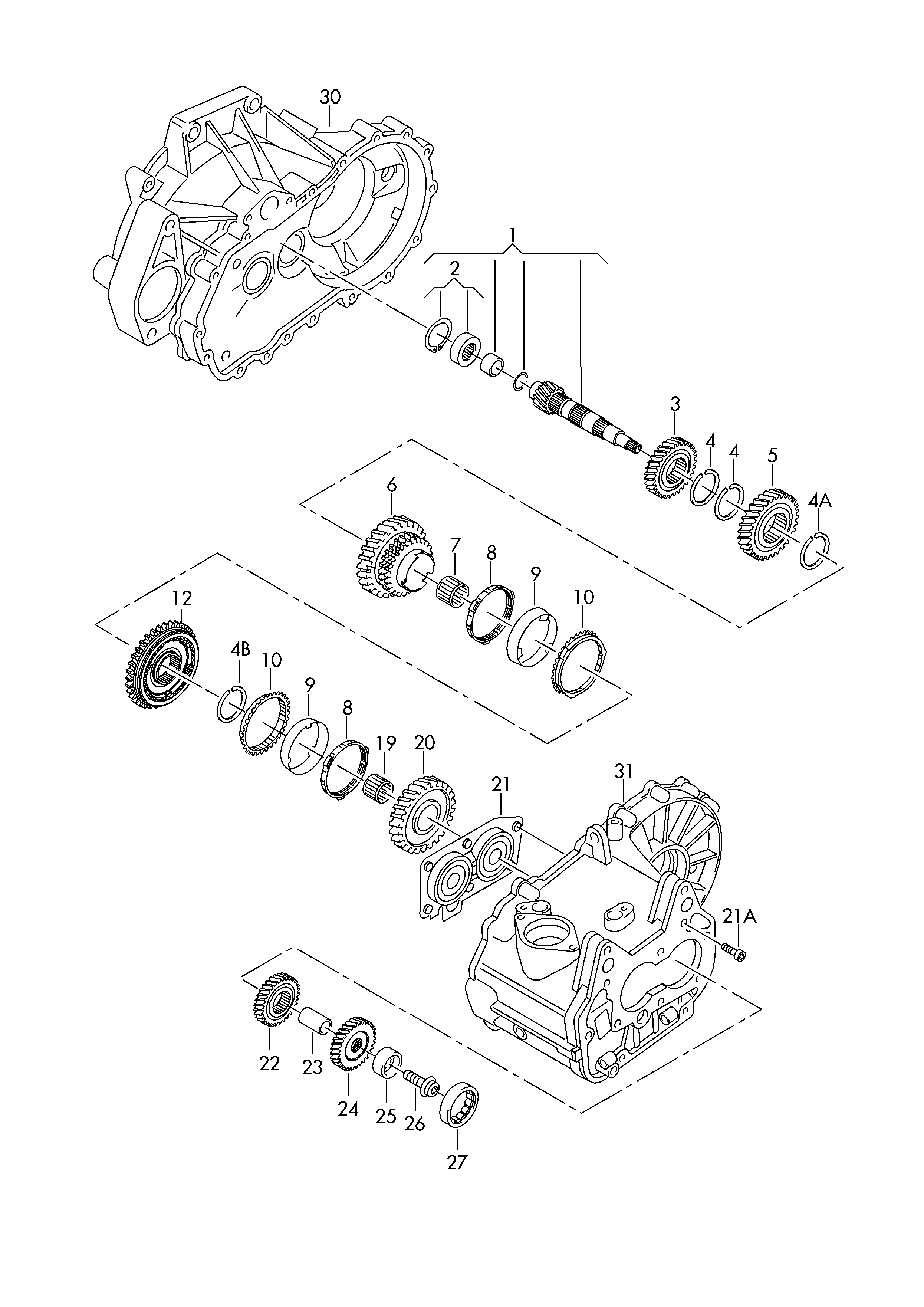 Seat 0AJ 311 206 E - Підшипник, ступінчаста коробка передач autozip.com.ua