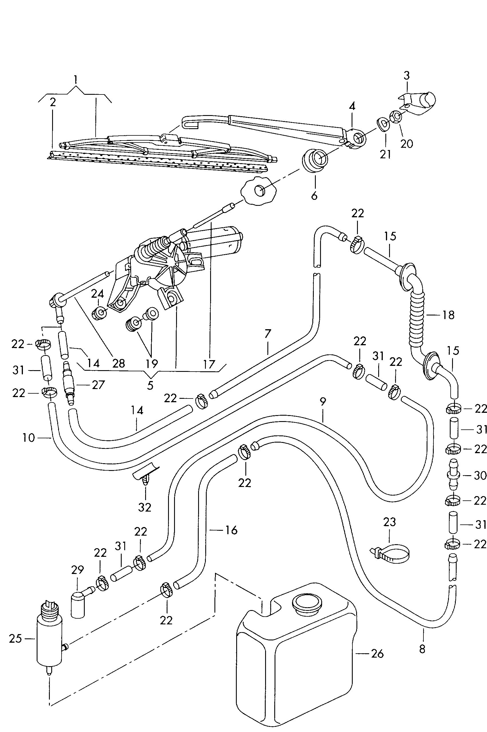 Seat 3B9955435A - Щітка склоочисника autozip.com.ua