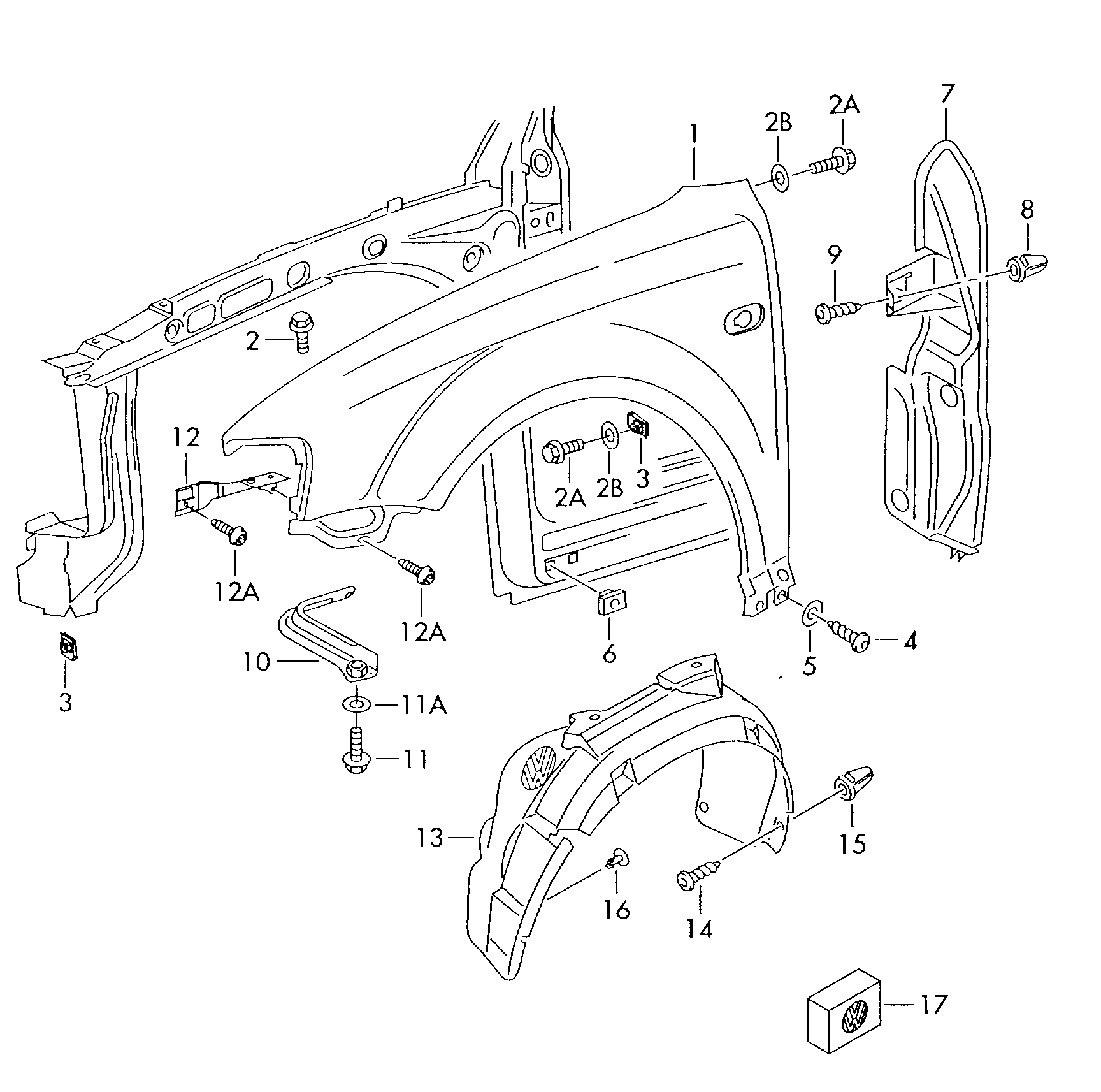 VW 3B0821105C - Крило autozip.com.ua