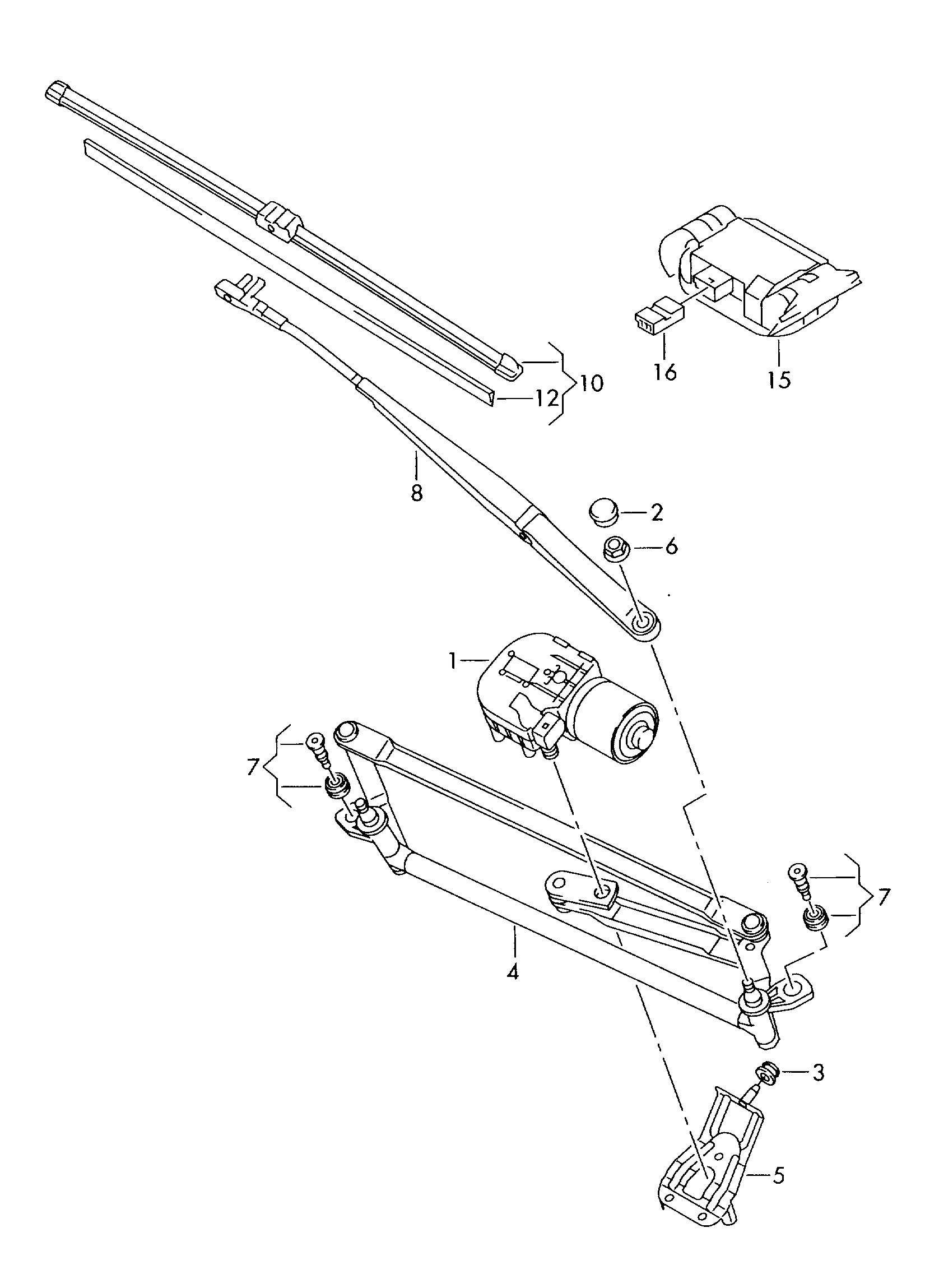 VAG 1Q1 955 119C - Двигун склоочисника autozip.com.ua