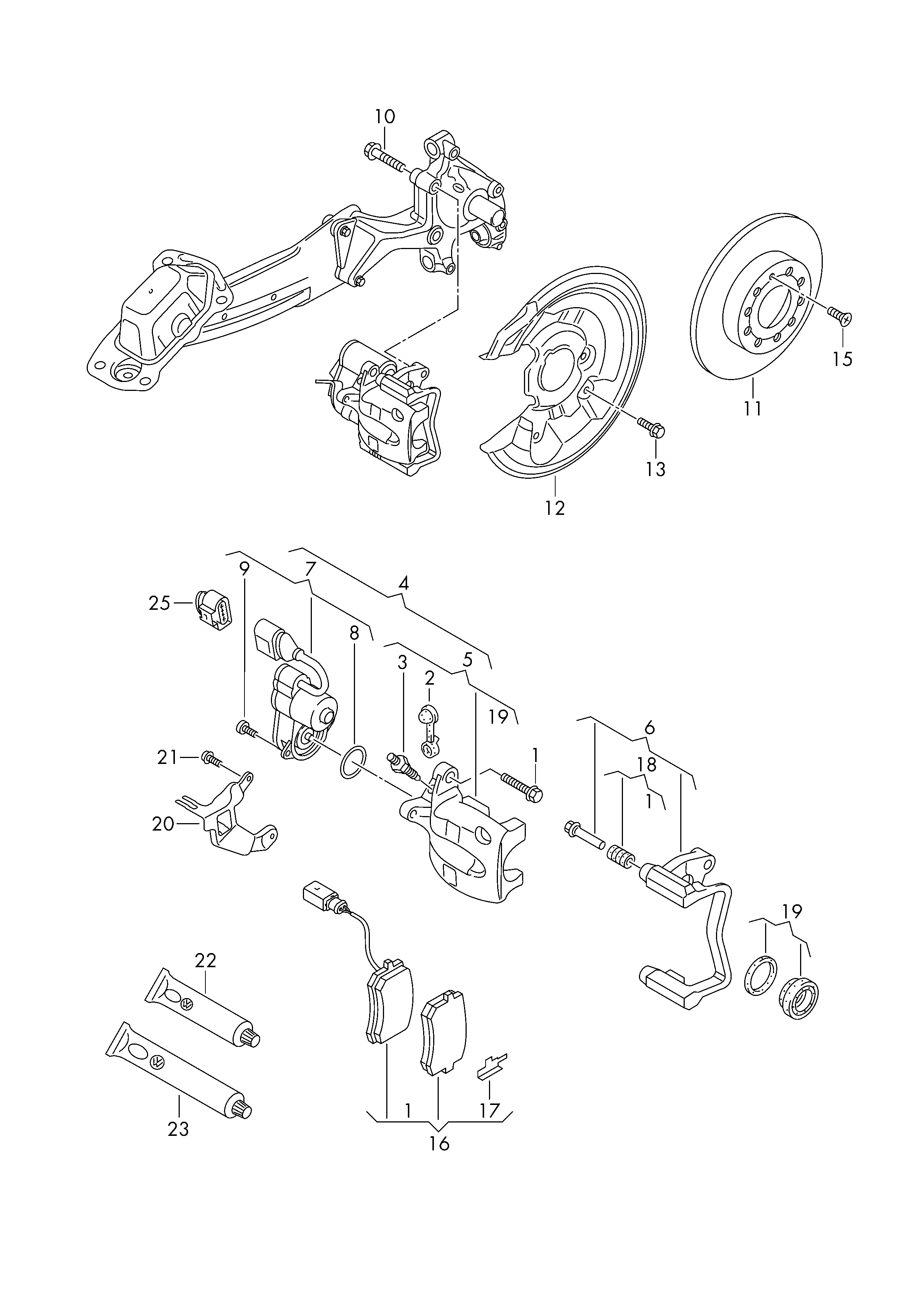 VW 3C0 615 403 E - Гальмівний супорт autozip.com.ua