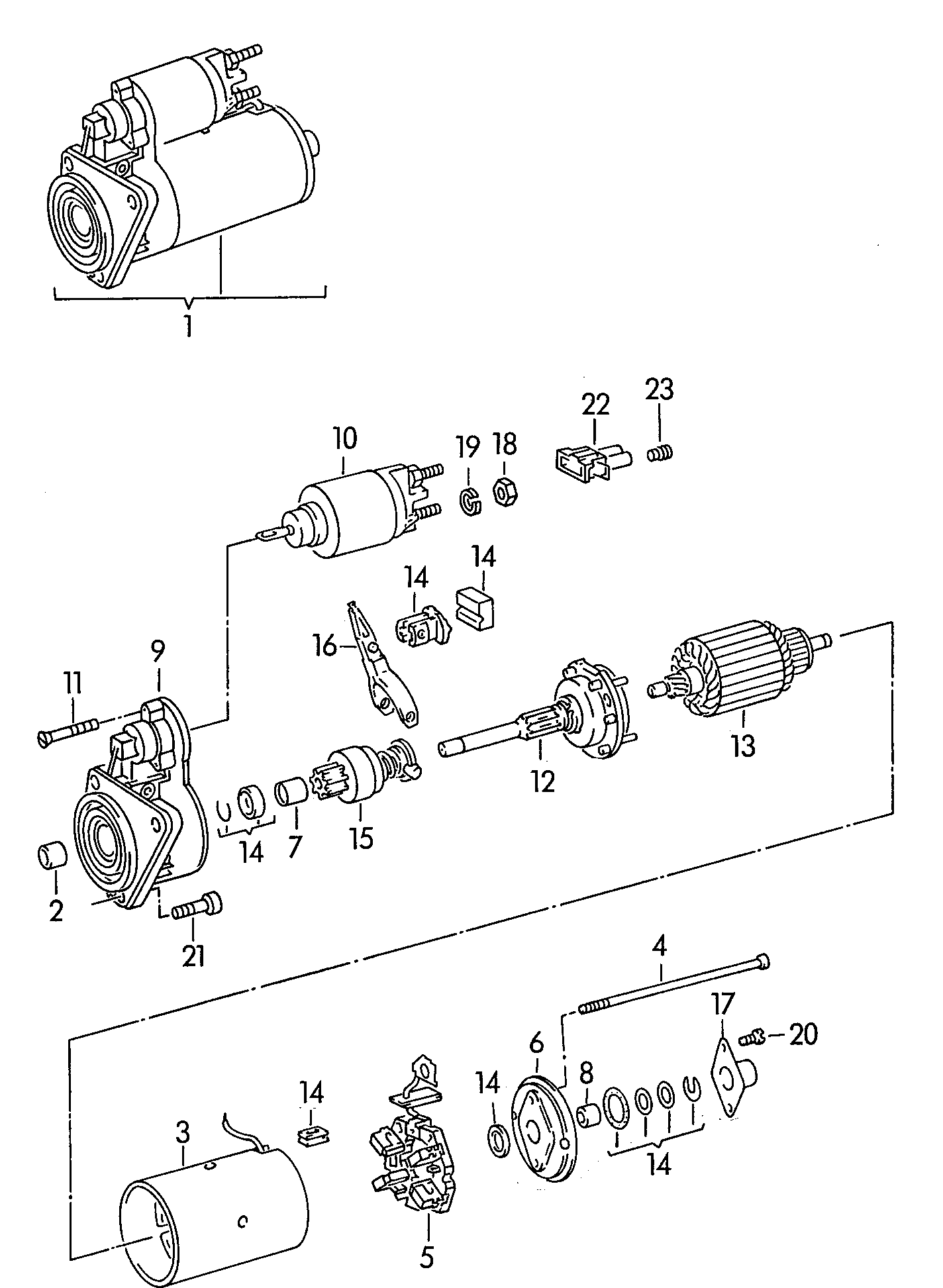 Seat 085 911 023 JX - Стартер autozip.com.ua