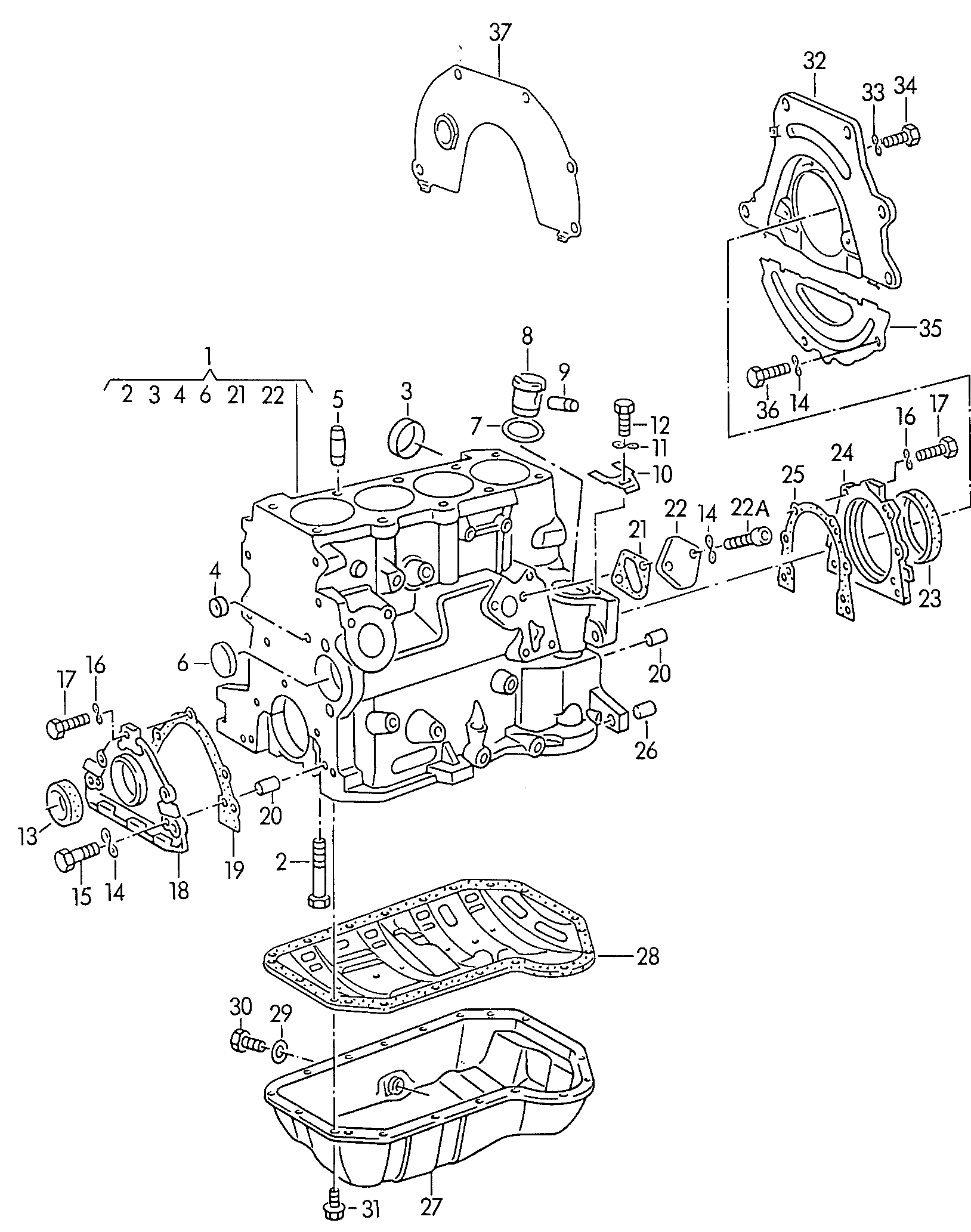 Skoda 044 103 609 D - Прокладка, масляна ванна autozip.com.ua