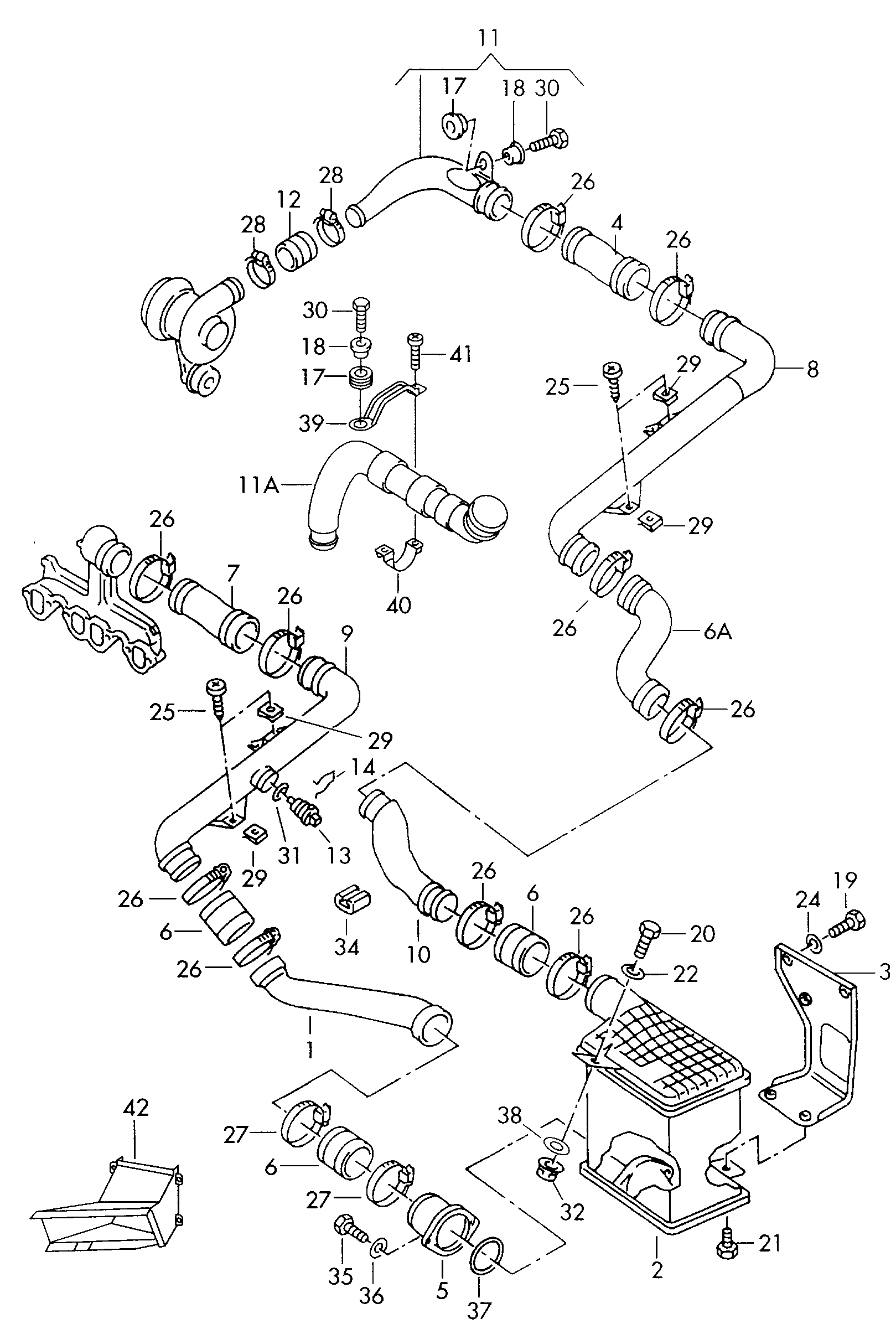 Seat 1H0 145 834 J - Трубка нагнітається повітря autozip.com.ua