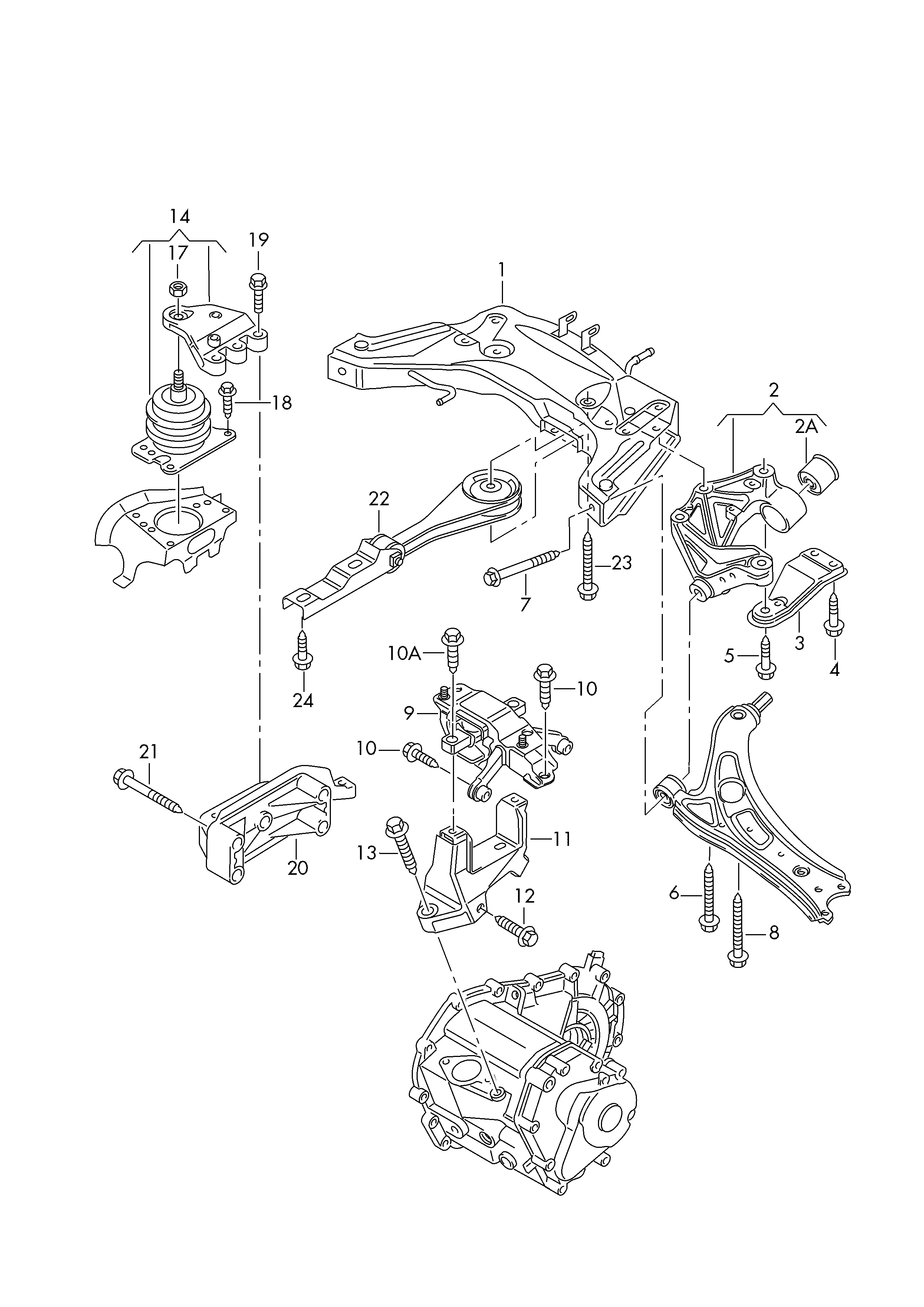 VAG 6Q0199293D - Кронштейн, подушки важеля autozip.com.ua