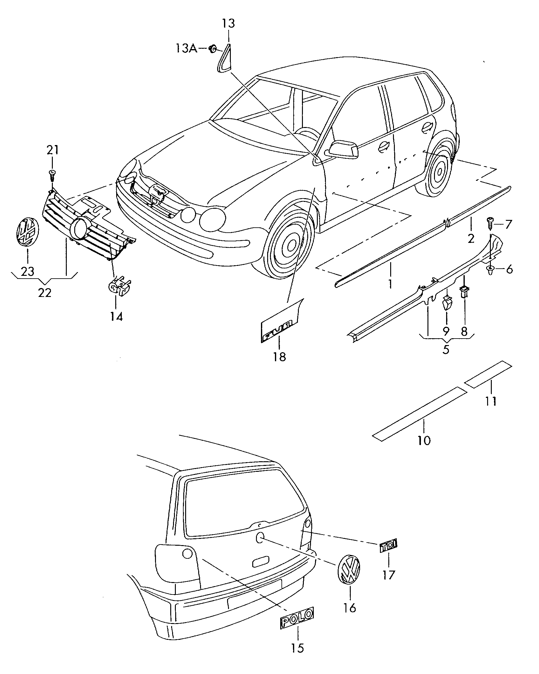 VAG 1J5853601 - Решітка вентилятора, буфер autozip.com.ua