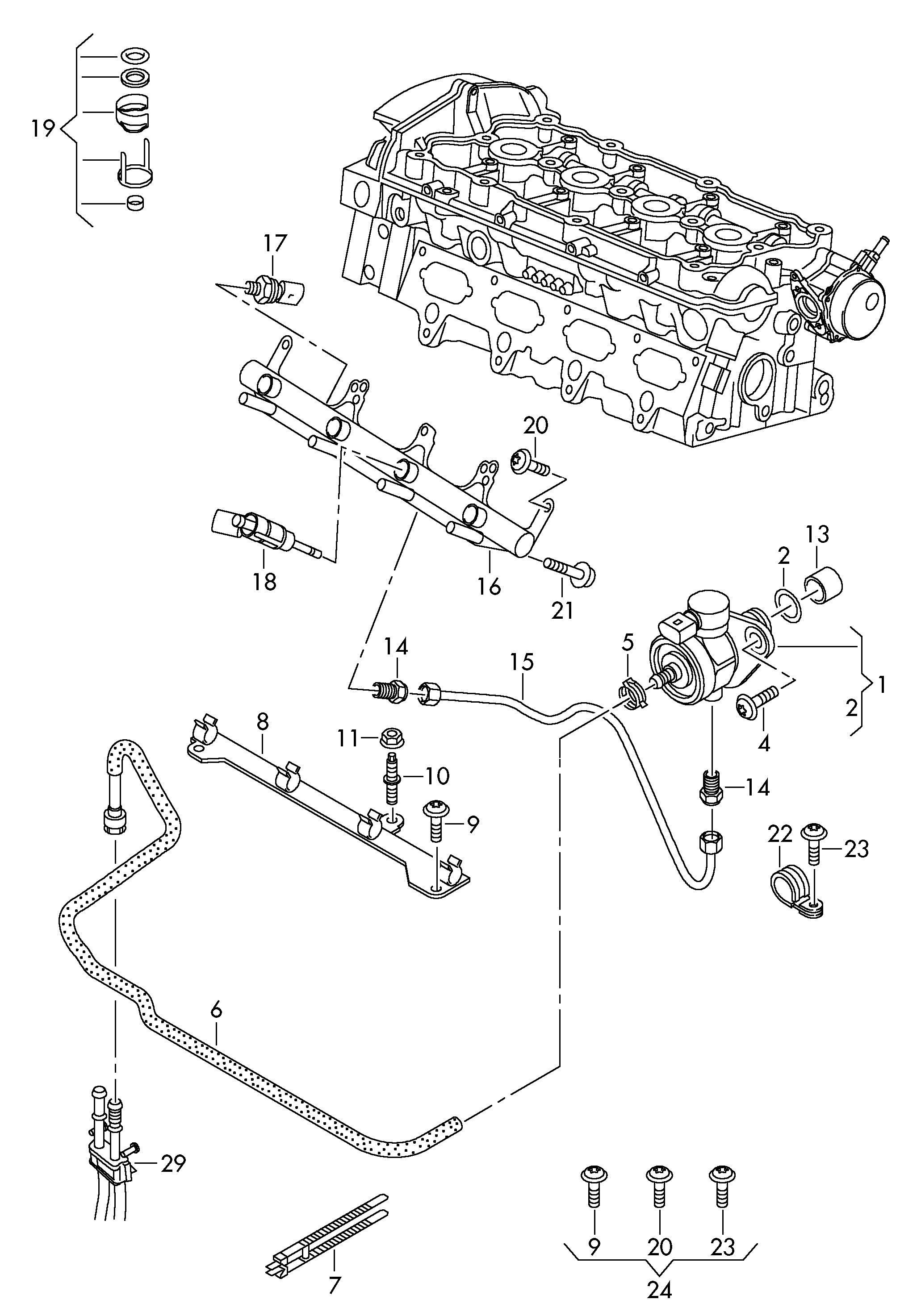 Skoda 06J 998 907 A - Ремкомплект, корпус форсунки autozip.com.ua