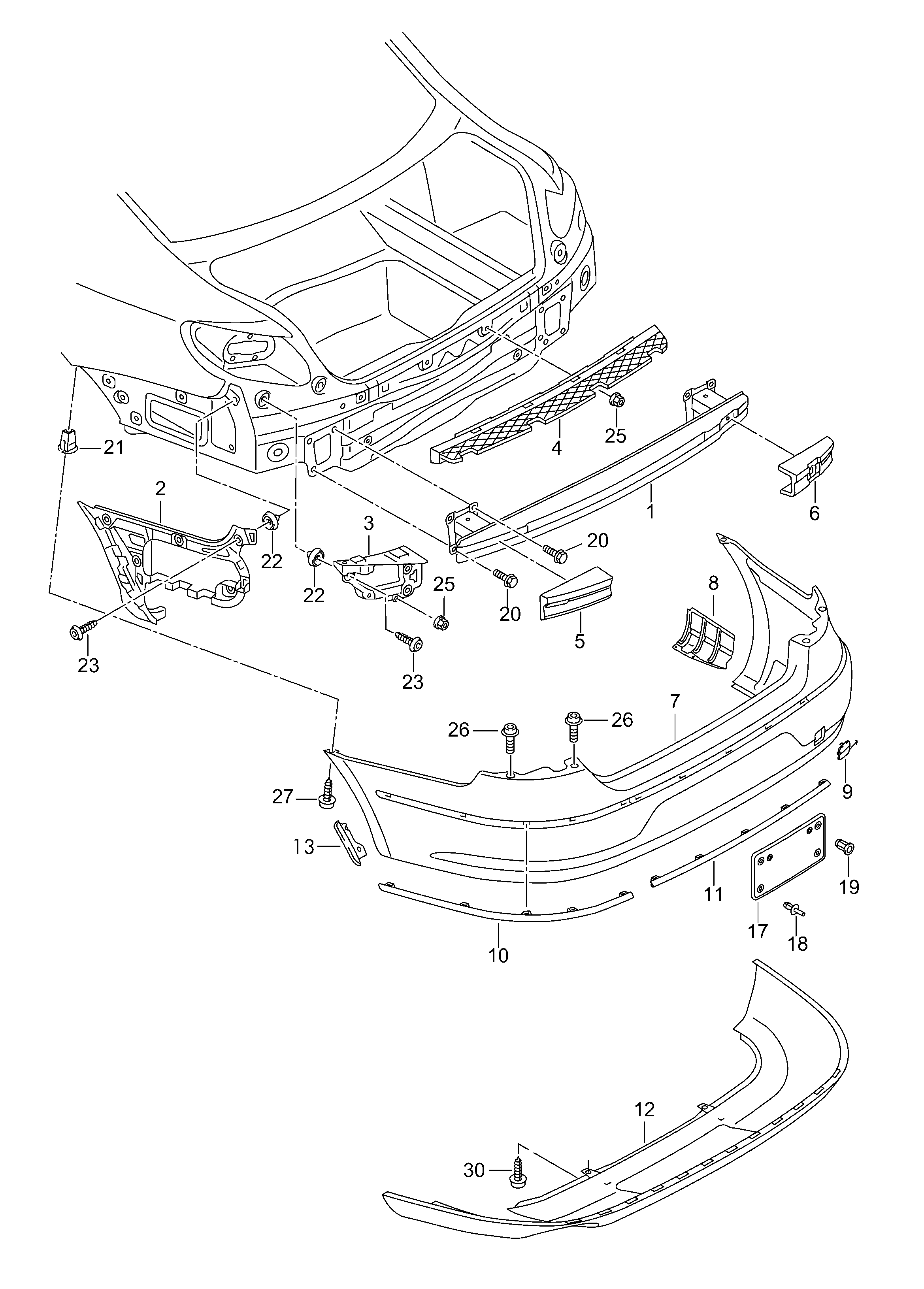 VW 3AA807305 - Кронштейн, буфер autozip.com.ua