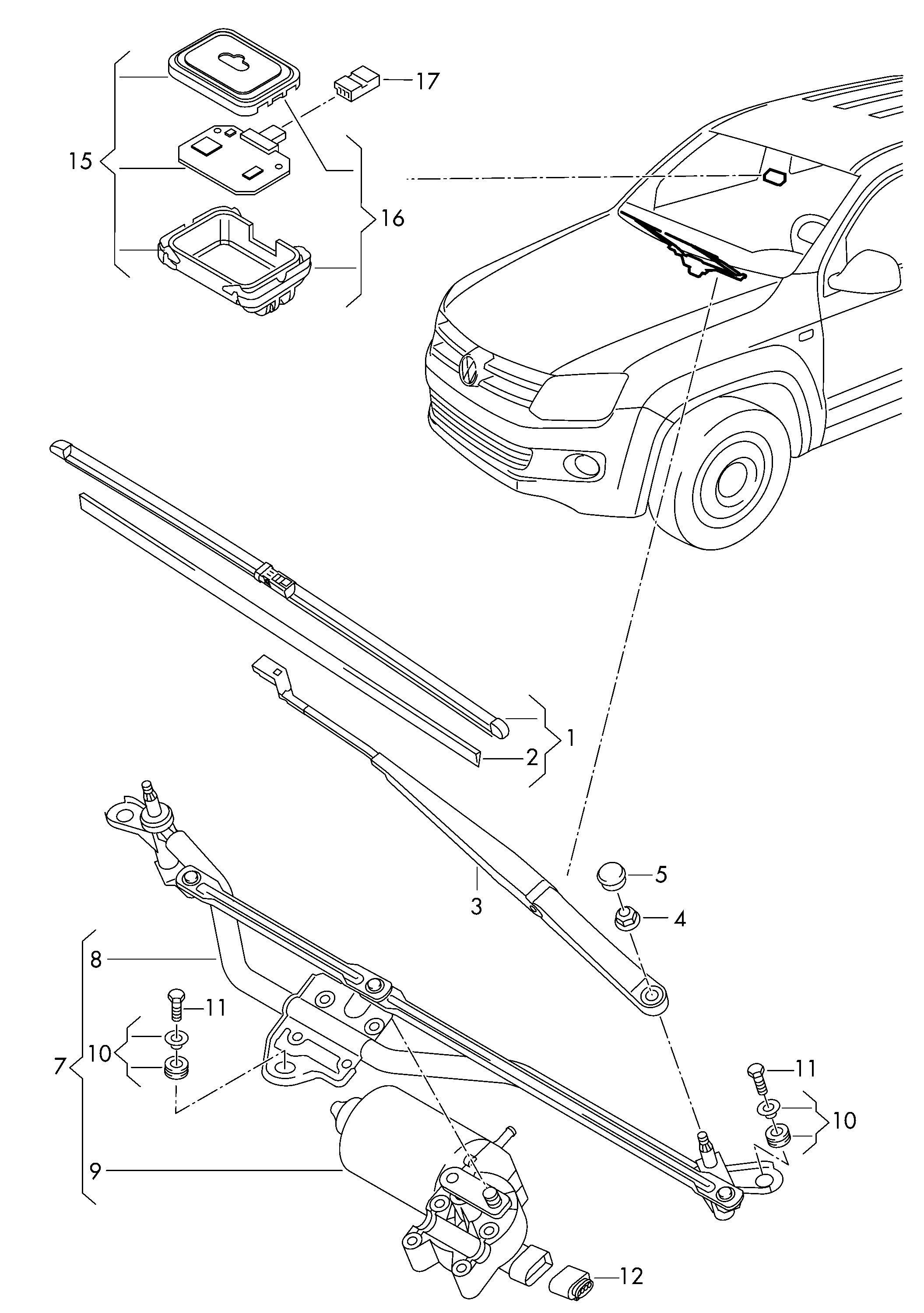 VW 2H1998002 - 1 set aerodynamic wiper blades autozip.com.ua