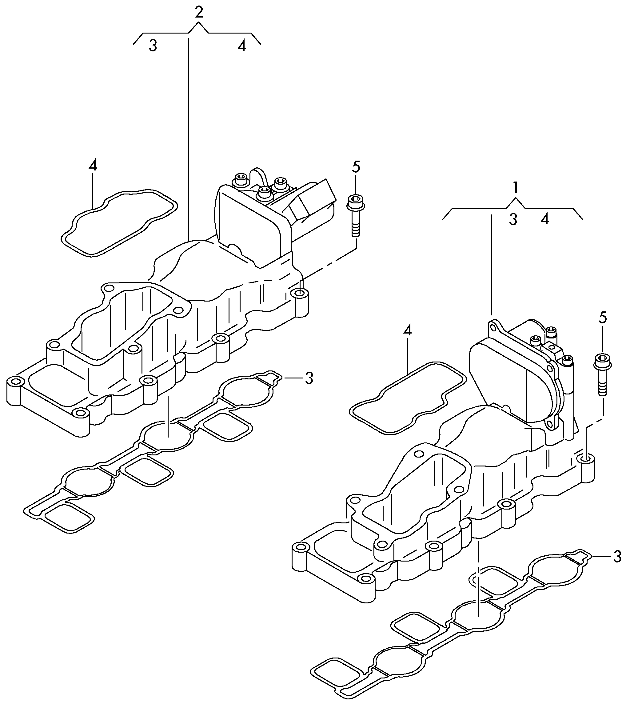 FORD 059129717J - Прокладка, впускний колектор autozip.com.ua