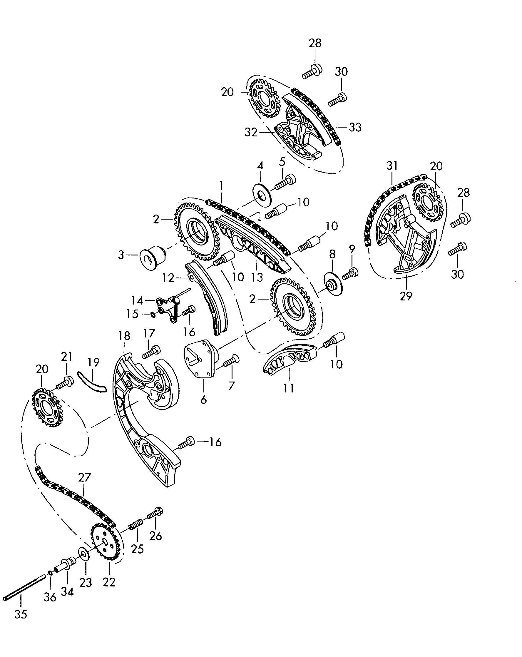 VW 079 109 229 D - Ланцюг, привід маслонасоса autozip.com.ua