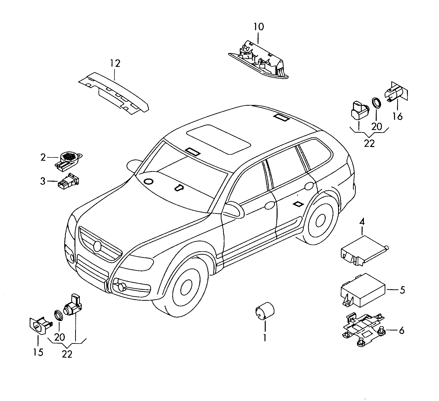 VW 3D0 998 275 A - Датчик, система допомоги при парковці autozip.com.ua