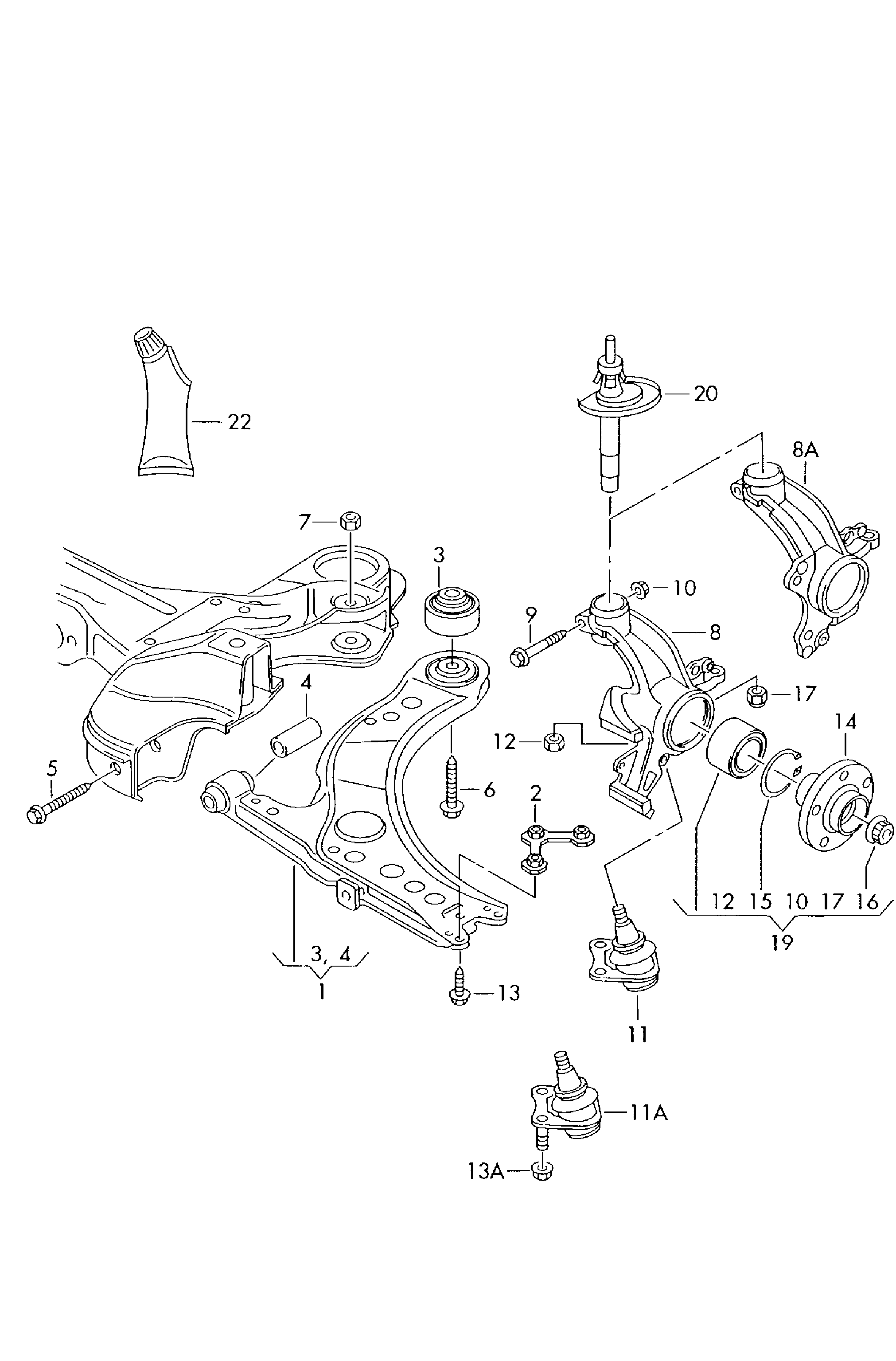 VAG 1J0 407 255 AJ - Маточина колеса autozip.com.ua