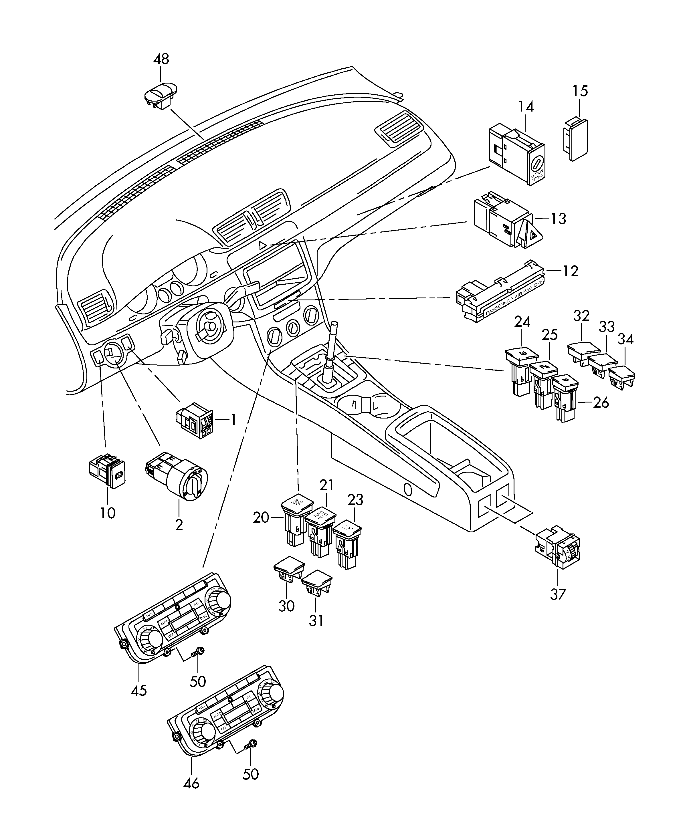 VW 3C8 941 431 - Вимикач, головне світло autozip.com.ua