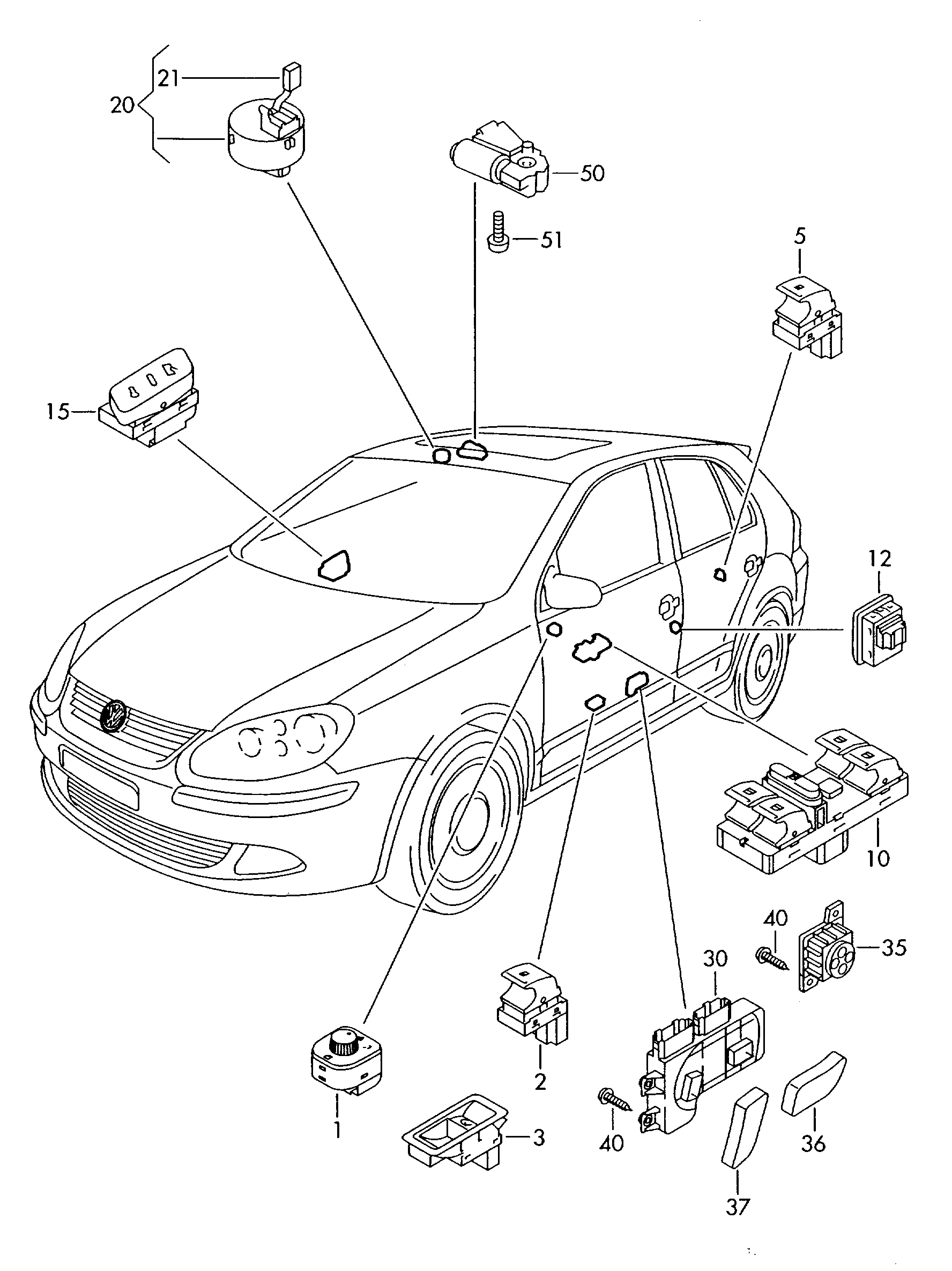 Skoda 7L6 959 833 A - Вимикач, відкривання топлівозалівной кришки autozip.com.ua