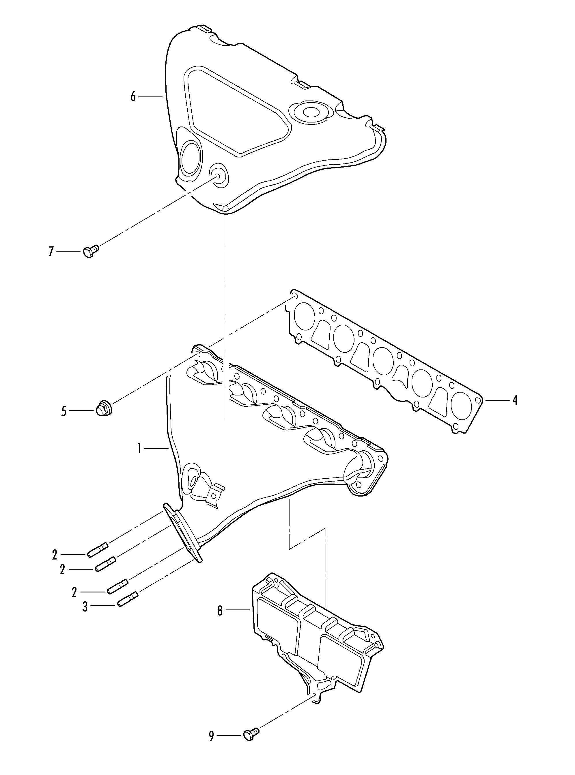 Seat 07K 253 039 C - Комплект прокладок, випускний колектор autozip.com.ua