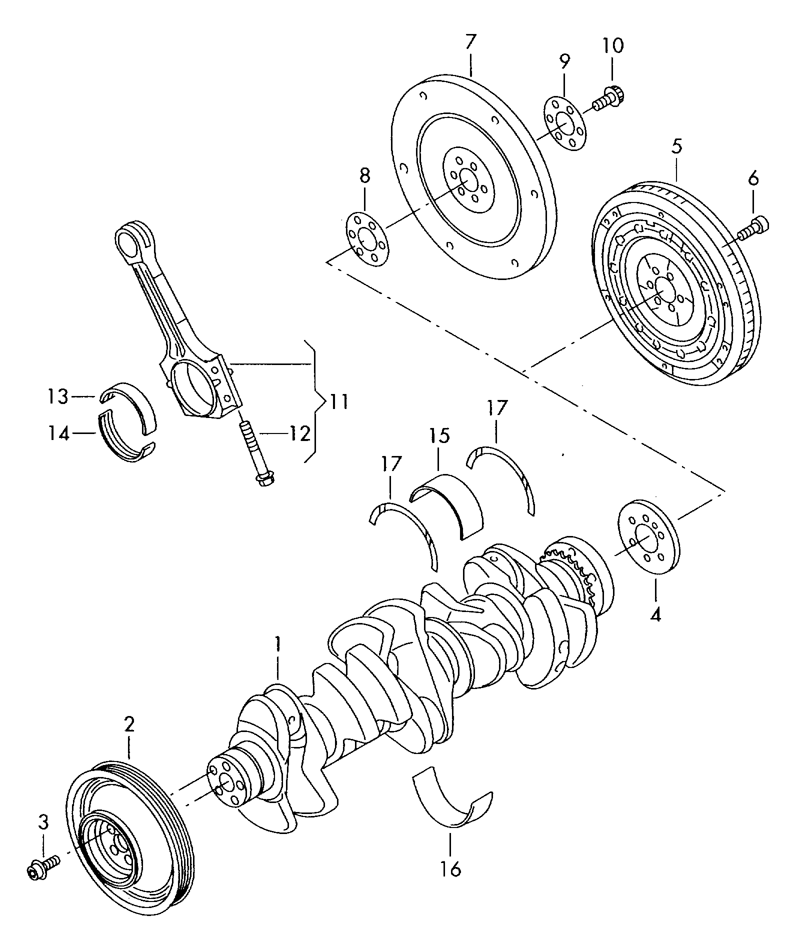 VW 07K 105 701 E - Шатуни підшипник autozip.com.ua