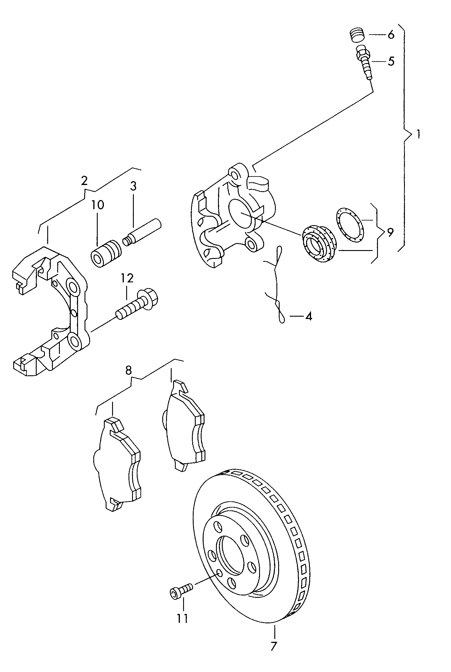 Skoda 7D0615123 - Гальмівний супорт autozip.com.ua