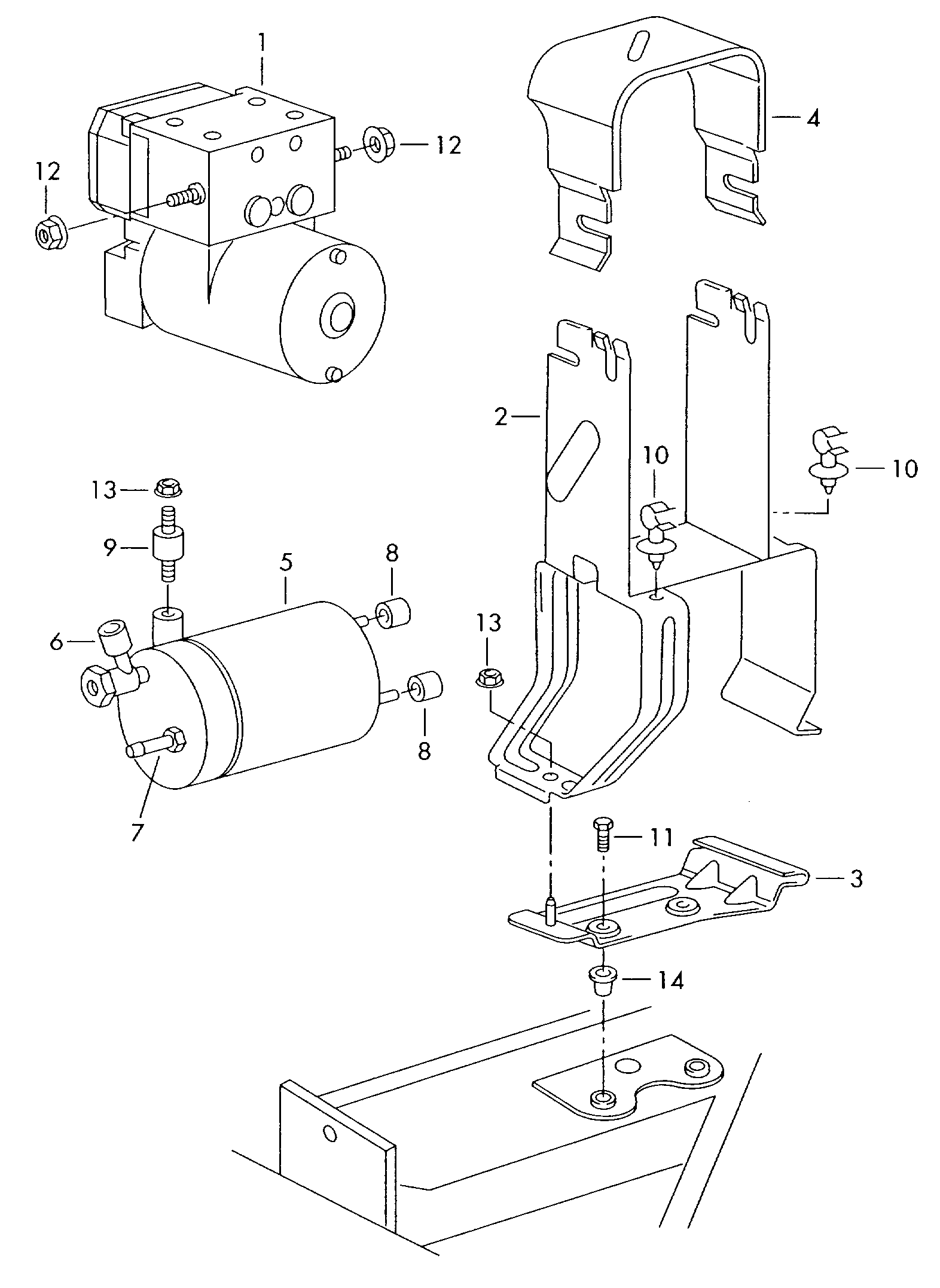 Seat 443 133 741 A - Кронштейн, паливний насос autozip.com.ua