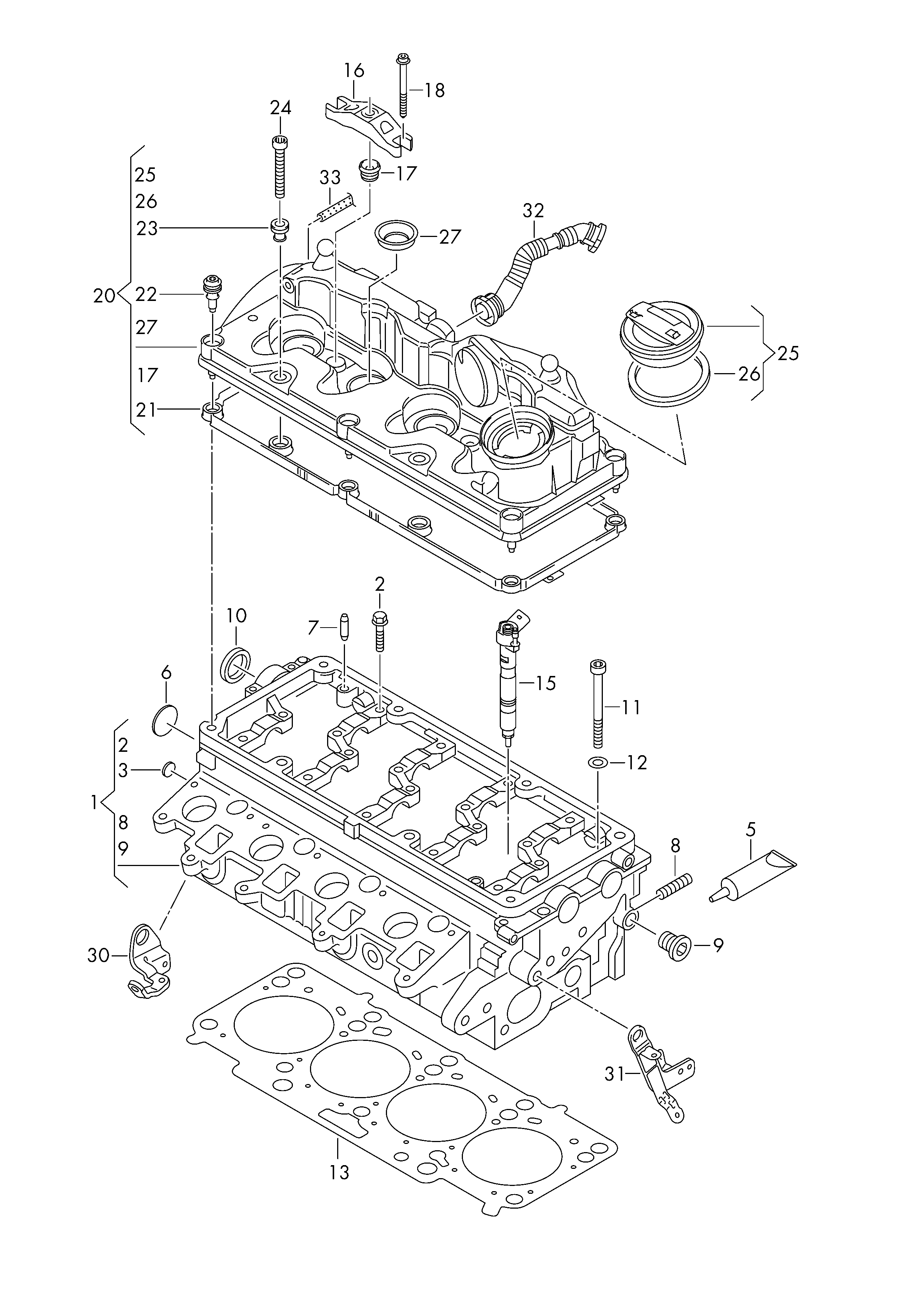 VW 03L103383BF - Прокладка, головка циліндра autozip.com.ua