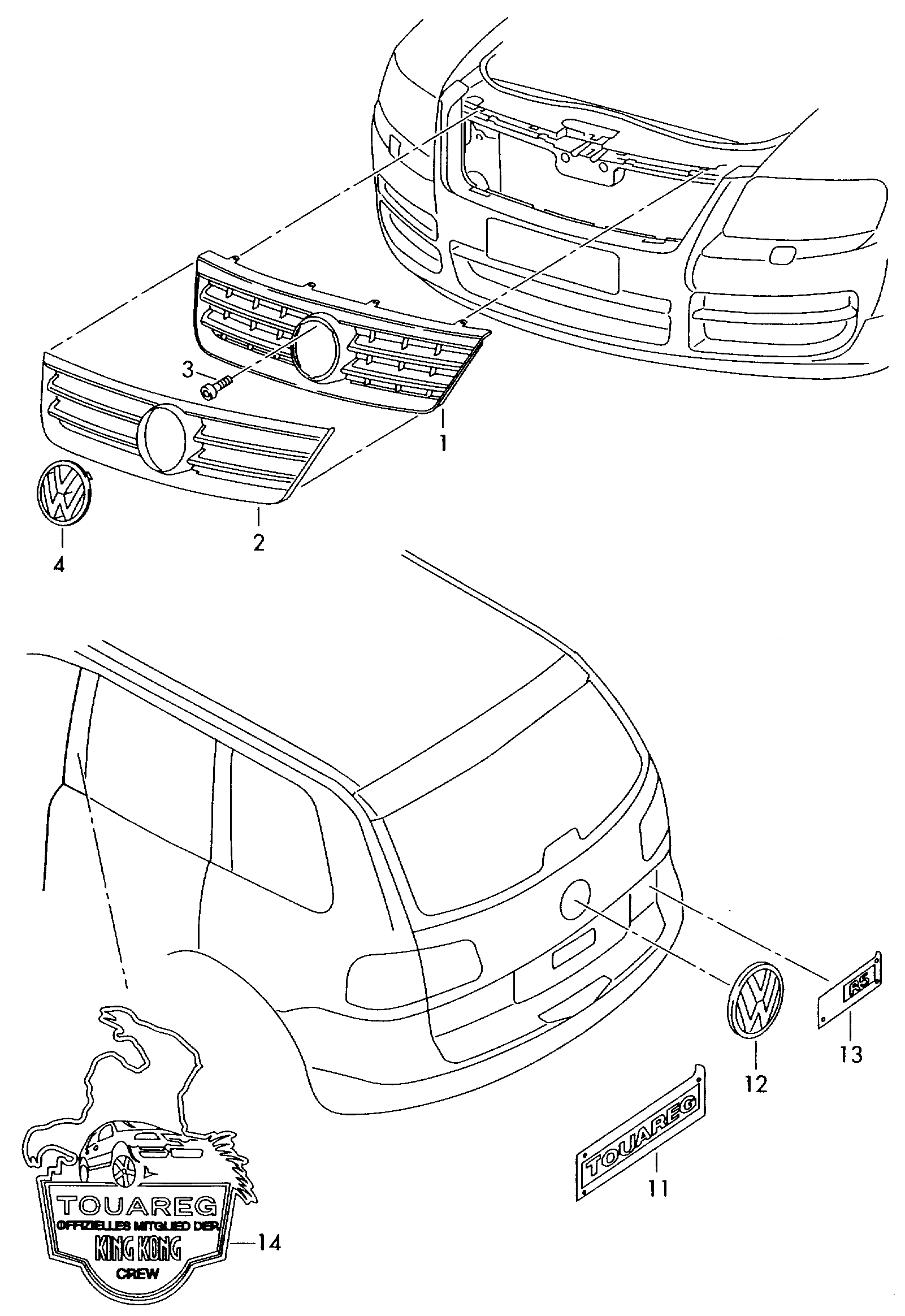 VW 7L6853601A - Облицювання / захисна накладка, буфер autozip.com.ua