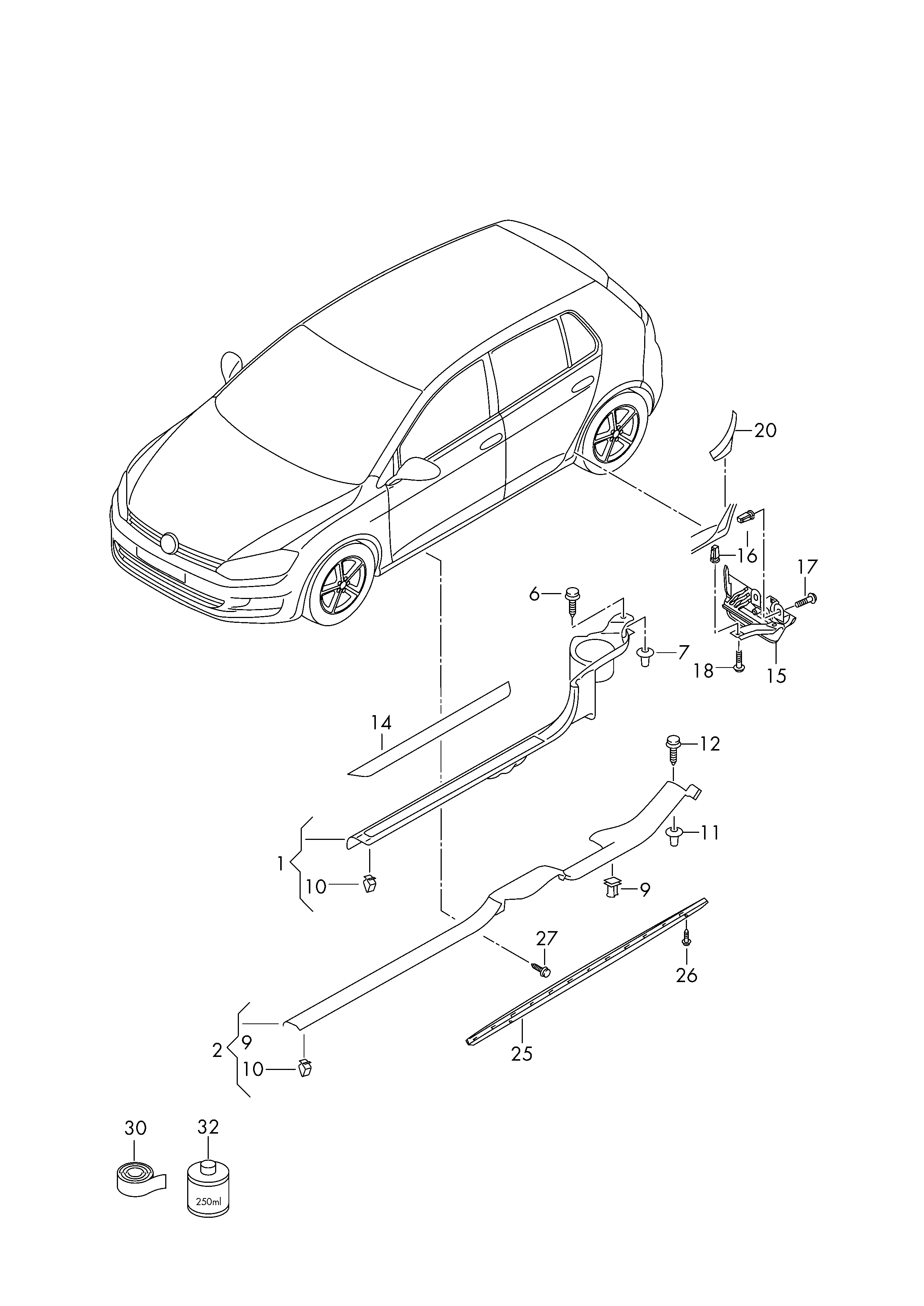 VAG 5G6853859B - Накладка порога autozip.com.ua