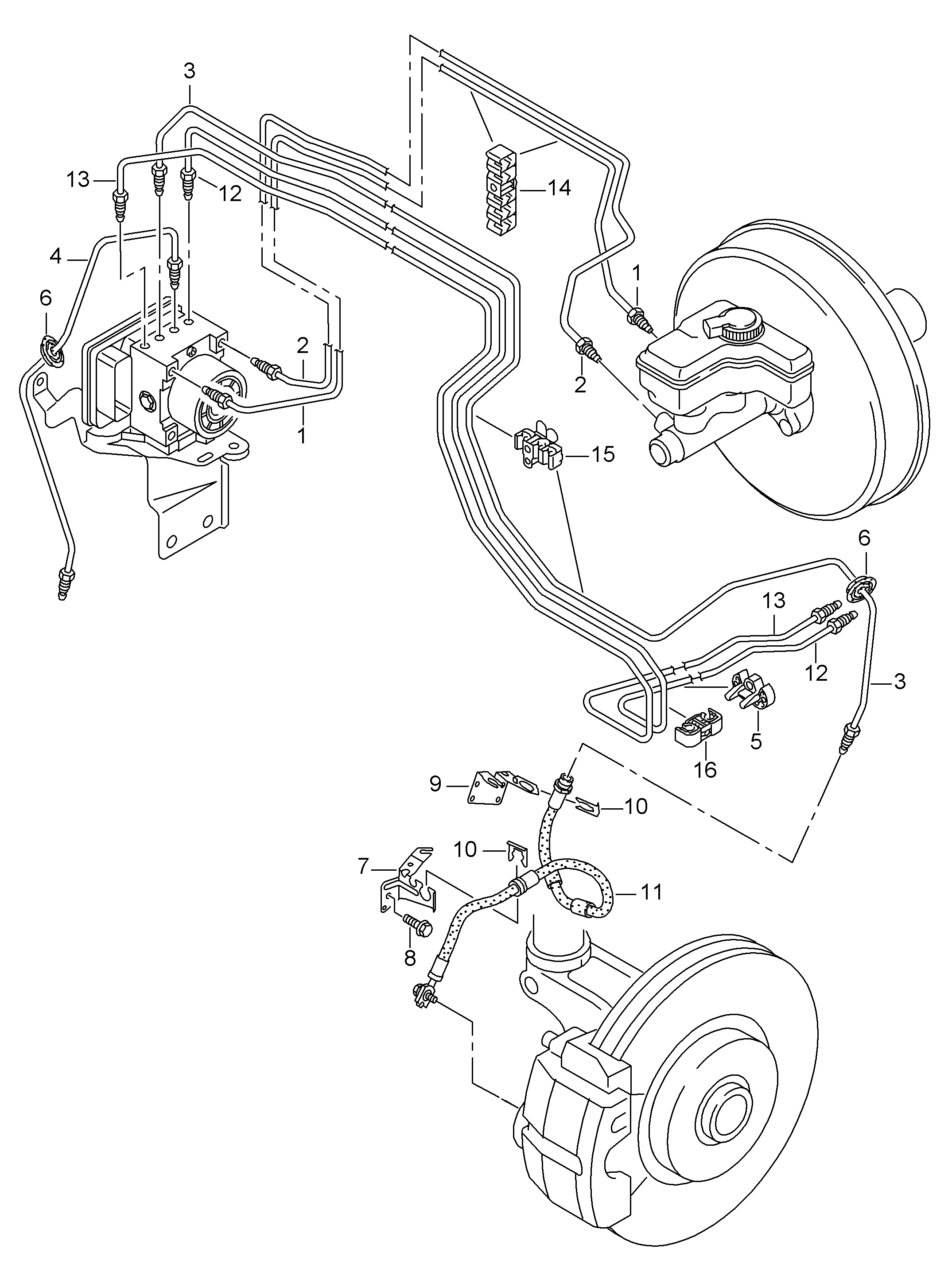 VW 5QM 611 701 B - Гальмівний шланг autozip.com.ua