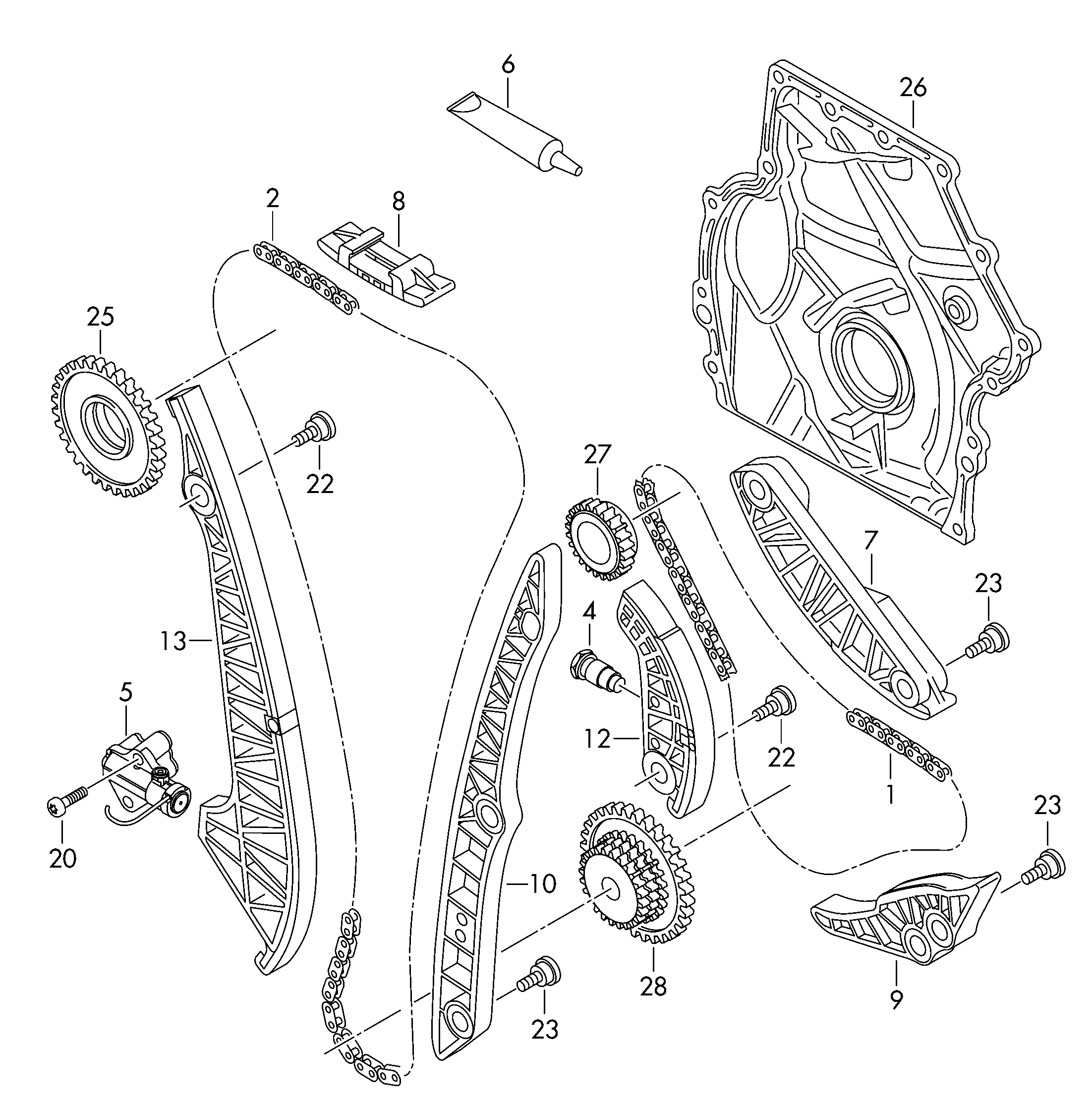 VW (FAW) 06K 109 467 Q - chain tensioner autozip.com.ua