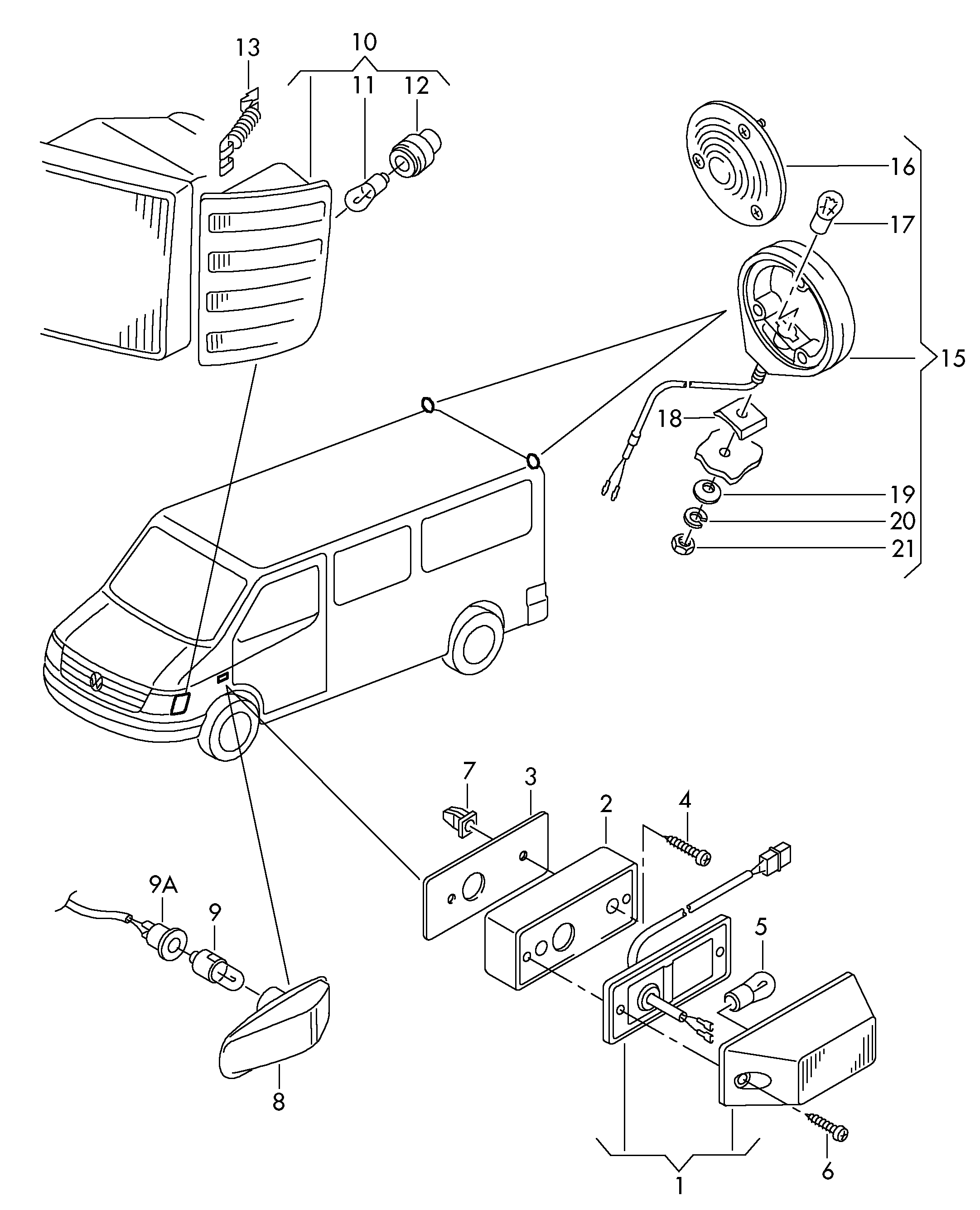 VW 7E0 953 351 - Бічний ліхтар, покажчик повороту autozip.com.ua