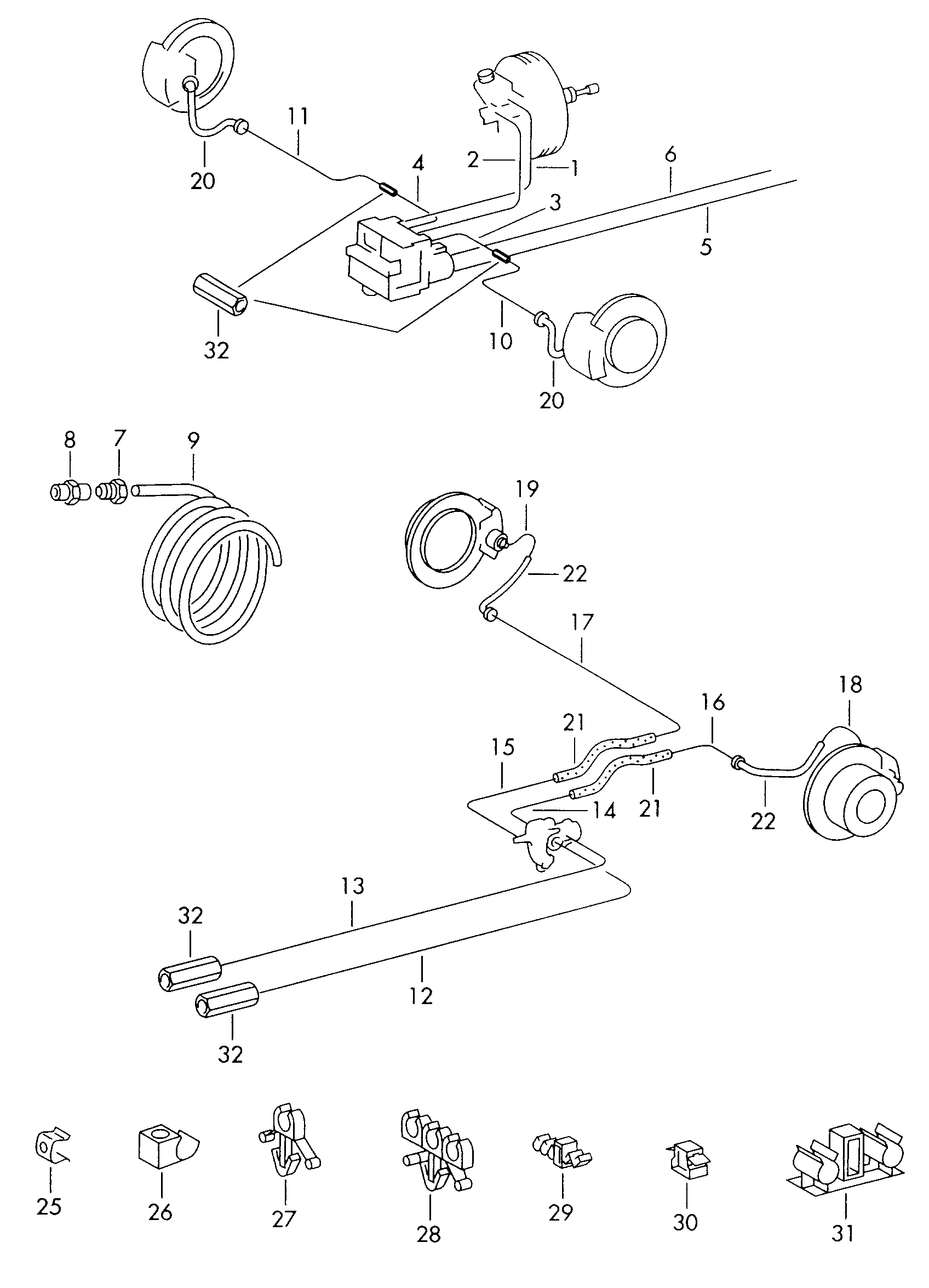 Seat 2D0611701B - Гальмівний шланг autozip.com.ua