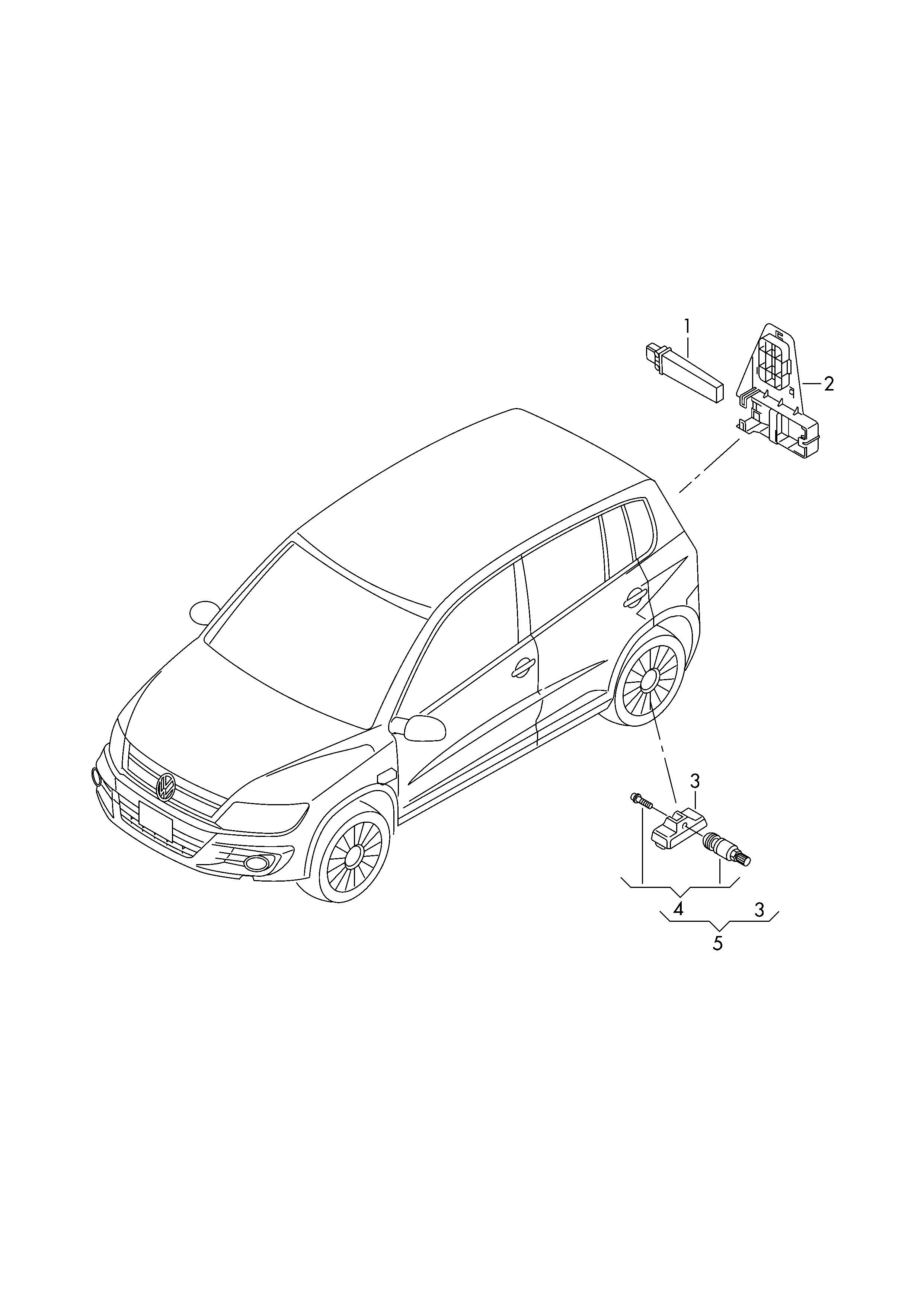 VW 3AA907275B - Ремонтний набір, клапан (Система контролю тиску в шинах) autozip.com.ua