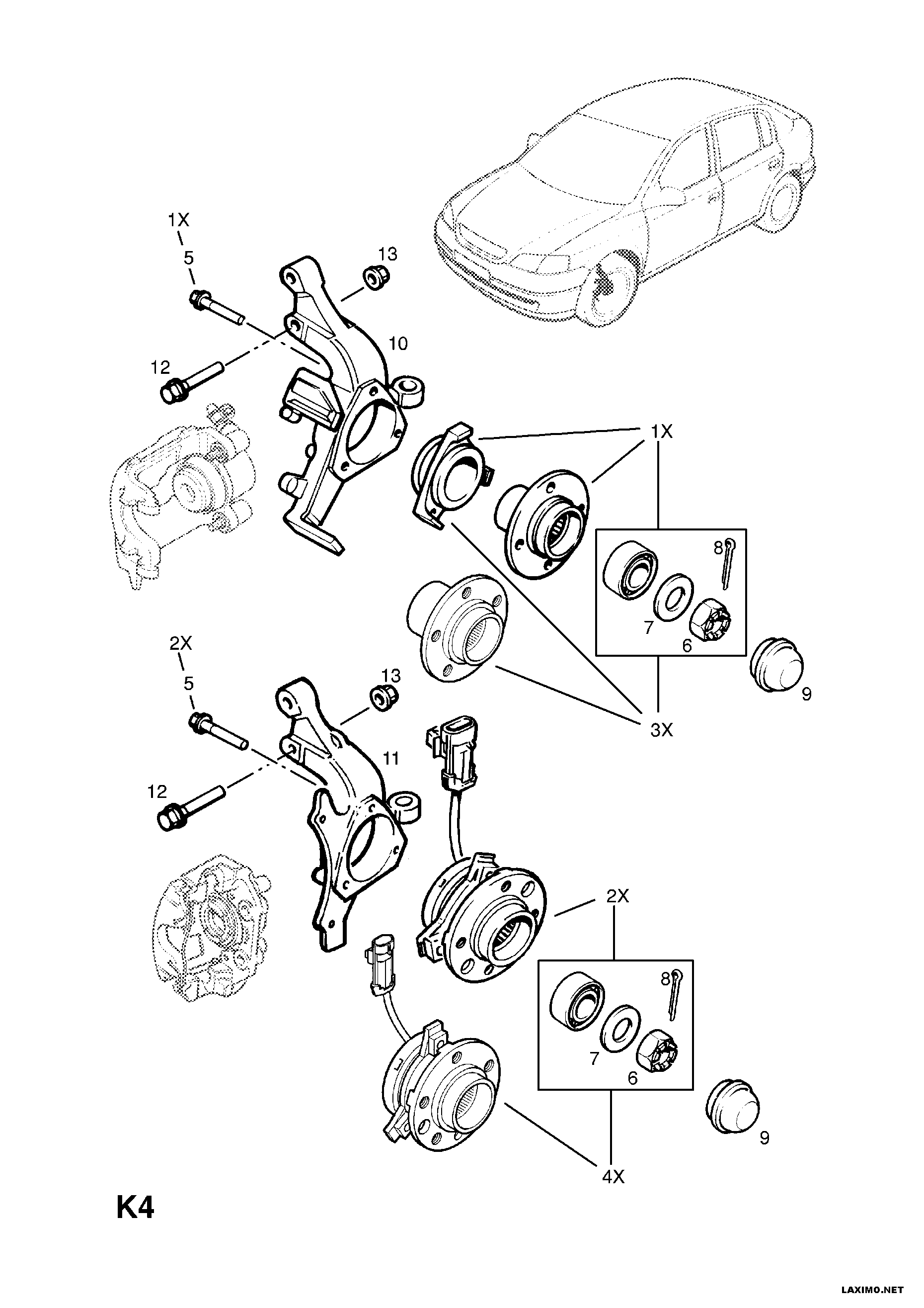 Vauxhall 16 03 211 - Комплект підшипника маточини колеса autozip.com.ua